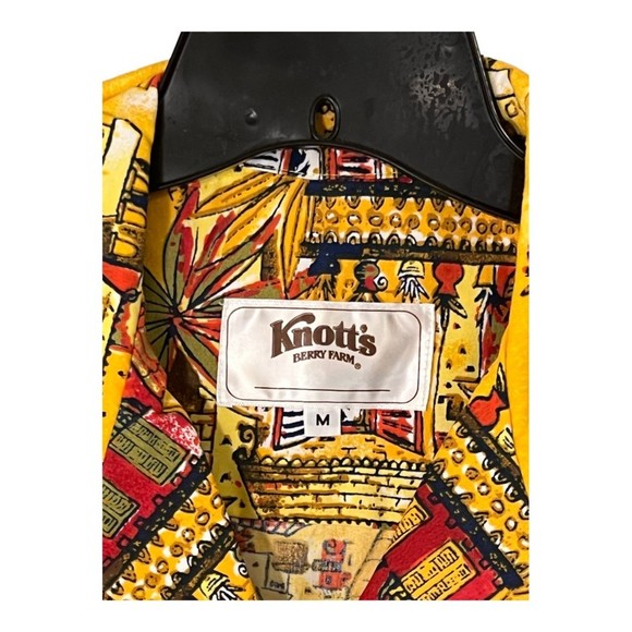 KNOTT'S Berry Farm Vintage Theme Park Attractions Ghost Town Button Up Shirt - Picture 6 of 13